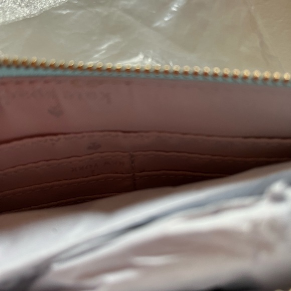 Kate Spade Crossbody Leila Pebbled Leather Baby Blue (Dewy) Handbag NWT - Picture 3 of 9